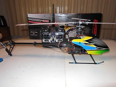 Dynam E-Razor 450 Helicopter CF With Transmitter Box And Manual TREX 450 Clone • $225