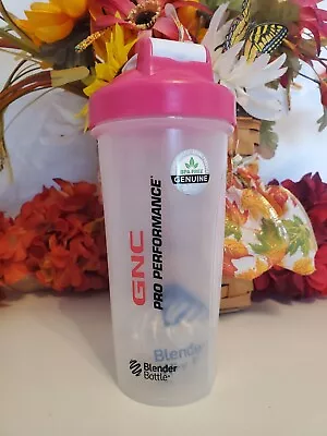 GNC Blender Bottle Classic Protein Shaker Mixer Cup W/ Ball  28 Oz. ~ Pink💓New • $10.99