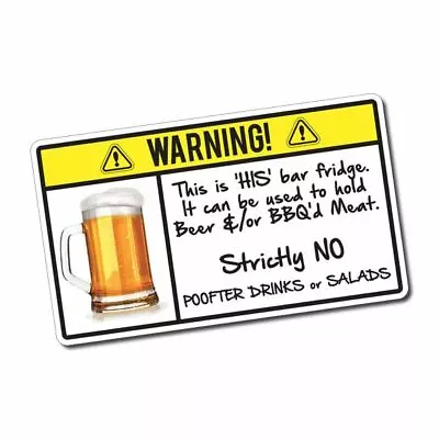 Strictly Beer Fridge Only Sticker / Decal - Guide Funny Mancave Bar Sign Warning • $11.50