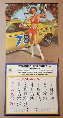 Gil Elvgren 1978 NAPA Auto Parts Pin-up Calendar  Brown & Bigelow (16 X33 ) • $11.50