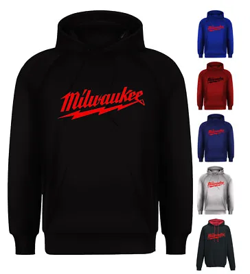 £12.99 • Buy Adults Mens Milwaukee Workwear Powertool Fleece Pullover Sweat Hoodie Small-XXL