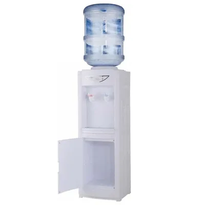 5 Gallon Water Cooler Dispenser Top Loading Hot&Cold + Storage Cabinet Freestand • $91.99