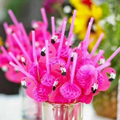 £2.78 • Buy Pink Straws Fun Cocktail Beach Umbrella Drinking Straw Party Home Supplies