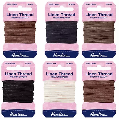 Linen Thread - 10 Meter Card By Hemline For Saddlery Canvas + Upholstery Repair • £2.49