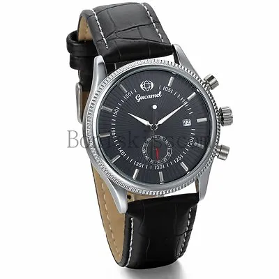 Men's Casual Skeleton Automatic Mechanical With Date Leather Band Wrist Watch • $22.99