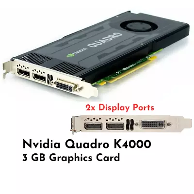 NVidia Quadro K4000 Desktop Computer PCI-e 3GB GDDR5 Graphics Card D-Port/DVI • £29.99