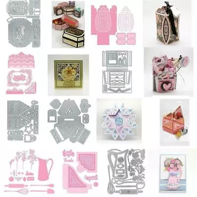 Gift Box Handbag Pockets Metal Cutting Dies Scrapbooking Paper Cuts Craft Making • £6.59