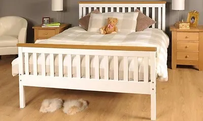£9999.99 • Buy King Size Bed In White Pine 5ft KingSize Bed Wooden Frame White Pine