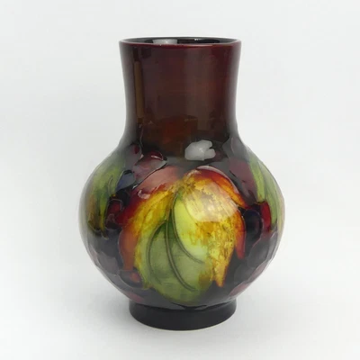 £299 • Buy Moorcroft Art Pottery Leaf & Berry Flambe Glaze Vase C.1925
