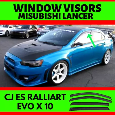 $79.99 • Buy Wind Deflector Fits Mitsubishi Lancer CJ ES Ralliart Evo X Window Side Visors