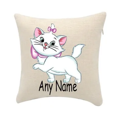 £5.99 • Buy Marie Aristocats Cushion Cover Personalise With Any Name(cover Only)20cmx20cm