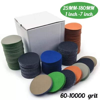 1 -7  Inch Wet And Dry Sandpaper 60 - 10000 Grit Hook & Loop Sanding Discs Pads • $2.99