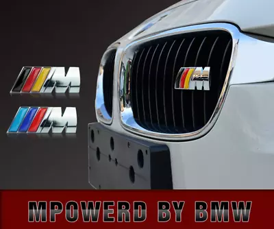 1pcs 3D Metal ///M M Power Car Front Grille Emblem Chrome Badge Emblem For BMW • $19.23