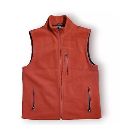 Ibex Womens Large Full Zip Vest Merino Wool Red Burgandy Made In USA -WITH HOLES • $39.95