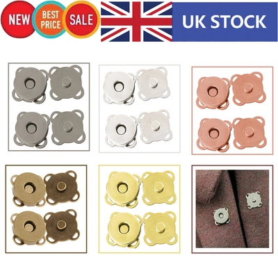 £2.89 • Buy 14/18mm Magnetic Snap Clasp Buttons Fastener For DIY Purses Handbag Leathercraft