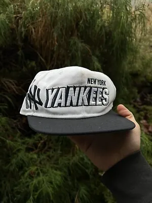 Vintage 90s New York Yankees Sports Specialties Shadow Snapback Wool Hat • $100