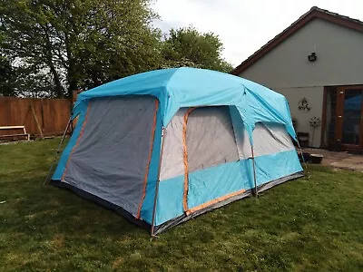 Two Bedroom 6 Person Tent Blue And Grey L460cm X W295cm X H200cm  • £45