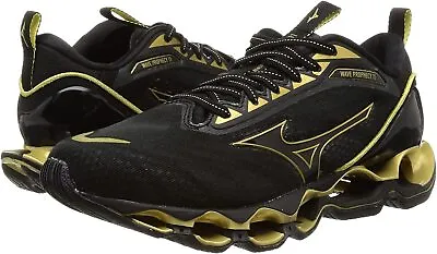 Mizuno Men's Running Shoes Wave Prophecy 11 Black / Gold J1GC2200 Lightweight • $203.99