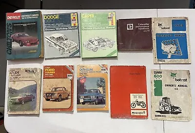 Lot Of 11 Vintage Cars/bike/heavy Equipment Manuals And Workshop. • $99.99