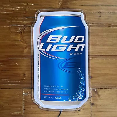 Bud Light Can Budweiser Bursh Bar Beer Bike Silicone LED Neon Sign 12 X7  G1 • $49.90