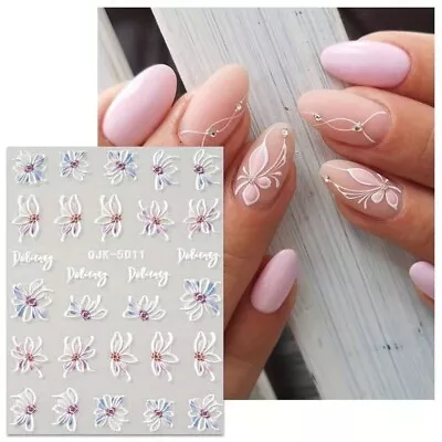 5D Nail Art Stickers Decal Spring Flowers Floral Daisy Daisies Decoration Q5D11 • £2.95