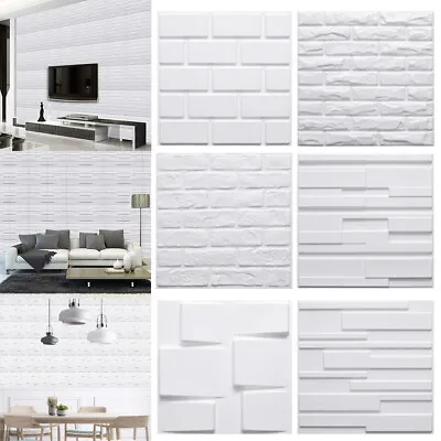 PVC 3D Wall Panel Decor Wall Ceiling Tiles Cladding Wallpaper Waterproof 12/24pc • £21.62