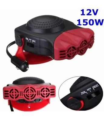 2 In 1 Car Heater Ceramic 12 Volt Cooling Fan 150 Watt Van Summer Winter 81517 • £13.99