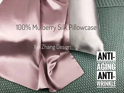Luxury Pure Silk Pillowcase. 100% Mulberry Silk Best 22MM 6A Grade Queen Size • £22.90