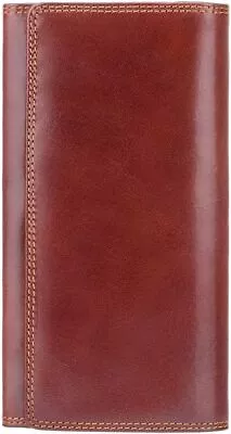 Visconti Monza 10 Ladies Large Soft Leather Checkbook Wallet (Brown) • $76.51