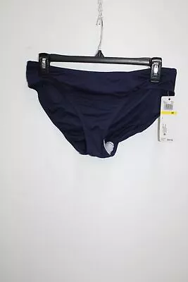 Anne Cole Solid Retro Scoop Bikini Bottom Navy M • $5.99