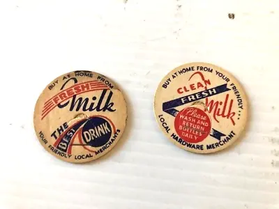 Vintage Milk Bottle Caps Fresh Milk From Local Merchant • $4.95
