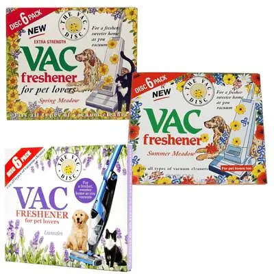 Vacuum Freshener Discs Air Cleaner Summer Spring Lavender Scented Pet Vac 6 Disc • £2.69