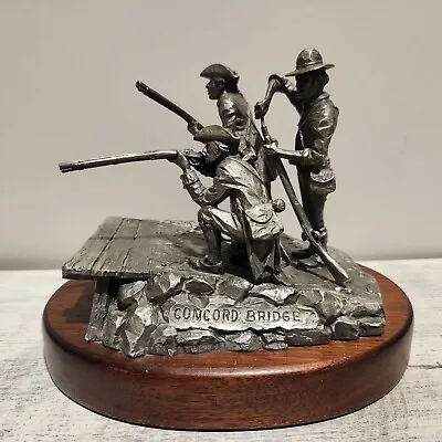 Hudson Pewter Sculpture 1973 Philip Kraczkowski Concord Bridge Revolutionary War • $44.99