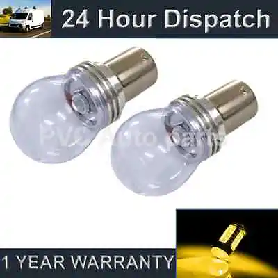 2X 382 1156 BA15s P21W AMBER 3 CREE LED REAR INDICATOR LIGHT BULBS RI203302 • $19.67