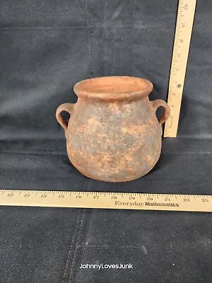 DAN MERCER PARKERSBURG WV Large Spongeware Stoneware Bean Pot Pottery • $150