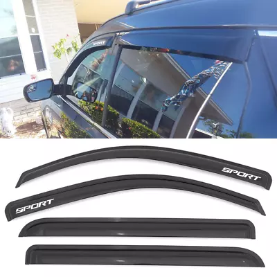 For 13-18 Hyundai Santa Fe Slim Style Window Visor Shade Guard Acrylic W/ Emblem • $45.99