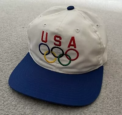 Deadstock 1990s Team USA Snapback Hat Vintage Olympics Cap • £135