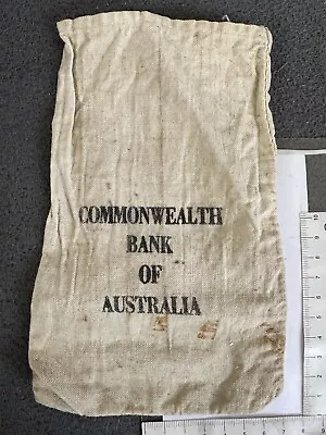 Vintage Commonwealth Bank Of Australia Money Coin Bag (Sc73/E2) • $30