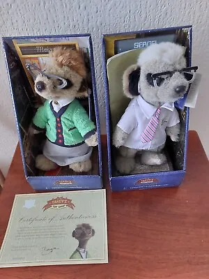 Meerkat Movies Sergei & Maiya  Plush Toy Ltd.edition Tag & Certificate In Box • £4