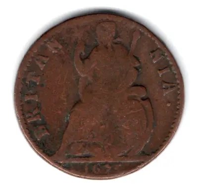 1675 King Charles Ii Copper Farthing Coin Fine Condition S3394 2c26 • £32