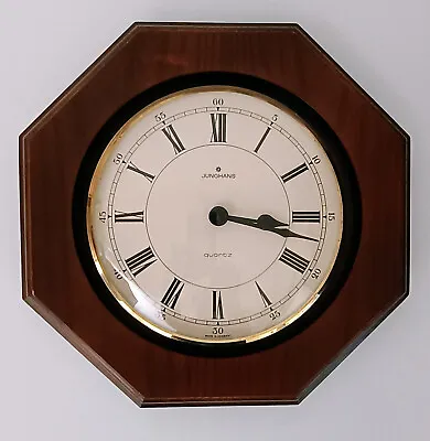 JUNGHANS Quartz Octagonal Wooden Wall Clock W738 Made In Germany Vintage • $150