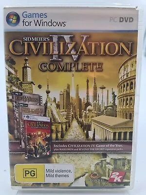 Civilization IV 4 Complete PC CD-ROM Game  *MONEY BACK GUARANTEE* *FAST SHIPPING • $14.95