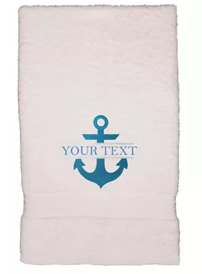 Personalised Embroidery Nautical Wheel/Anchor Varied Towels 100% Egyptian Cotton • £19.99