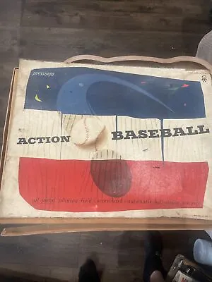 Vintage Pressman Toy Corp Action Baseball Game 2279 1960s Prop Display Tin Litho • $19.99