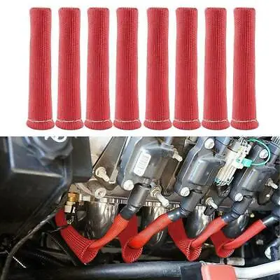 Red 2500° Spark Plug Wire Boot Heat Shield Protector Sleeve SBC BBC 454 350 • $9.92