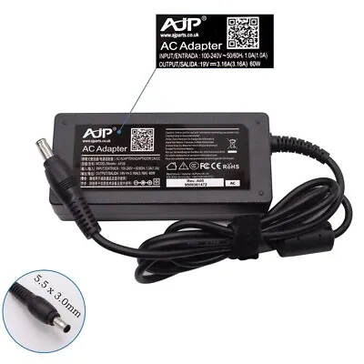 New Genuine AJP Charger Adapter 60W PSU For Samsung 3AD-9019S Laptop • £14.99