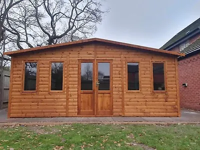 Summerhouse Garden Office Heavy Duty Man Cave Cabin Hut 16 X 10 Insulated. • £7999