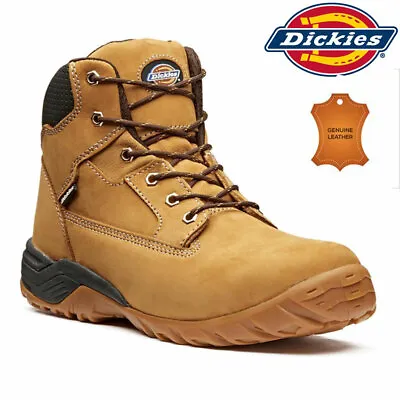 Ladies DICKIES Leather Safety Boots Steel Toe Cap Work Hiking Shoe Ankle Trainer • £39.95