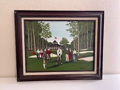 H. Hargrove Signed Oil Enhanced Serigraph Print Golf Scene • $75