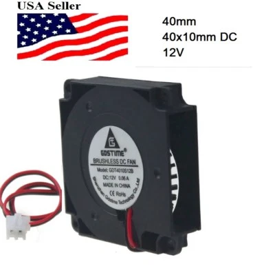 $10 • Buy Blower Fan 4010 Radial Cooling Fan  3D Printer 12V 2 Pin DC 40mm 